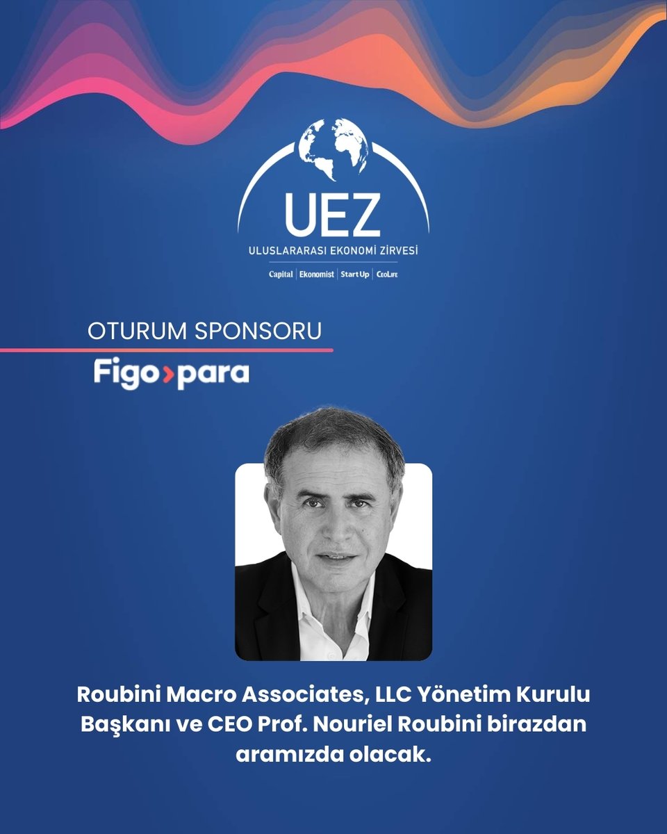 Küresel ekonomide büyük çalkantıların yaşandığı bir dönemde, tüm dünyada ‘Kriz Kahini’ olarak tanınan ünlü ekonomist Roubini Macro Associates, LLC Yönetim Kurulu Başkanı ve CEO Prof. Nouriel Roubini, Figopara (<a href="/figopara/">Figopara</a>) sponsorluğunda gerçekleştirilecek oturumda konuşacak.

🟢