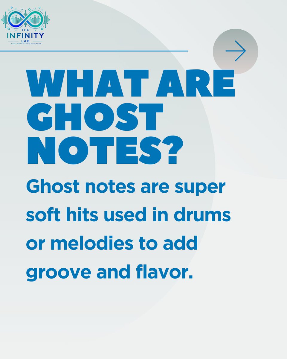 TheInfinityLab's tweet image. Ghost notes = the whispers that make your drums speak.
They’re not loud, but they bring feel, bounce, and soul.
Silence is golden — but soft hits are platinum 💿
#TheInfinityLab #GhostNoteGroove #BeatmakerBasics #DrumDetail #ProducerWisdom #StudioMagic #LabMeUp @infdb_official
