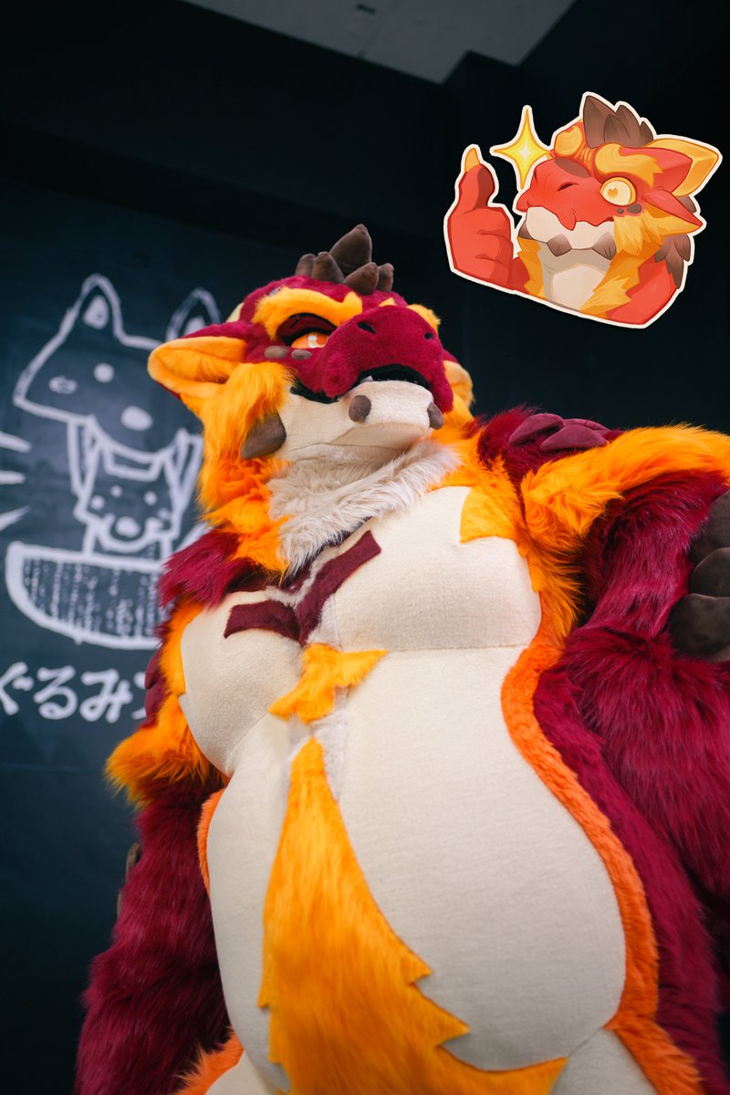 虹龙顺利诞生啦~！超可爱！

非常感谢所有人的努力！你们超棒！
🪡:<a href="/kigurumikagetsu/">きぐるみ花月/Kigurumi Kagetsu</a> 
         #fursuitfriday 🐉