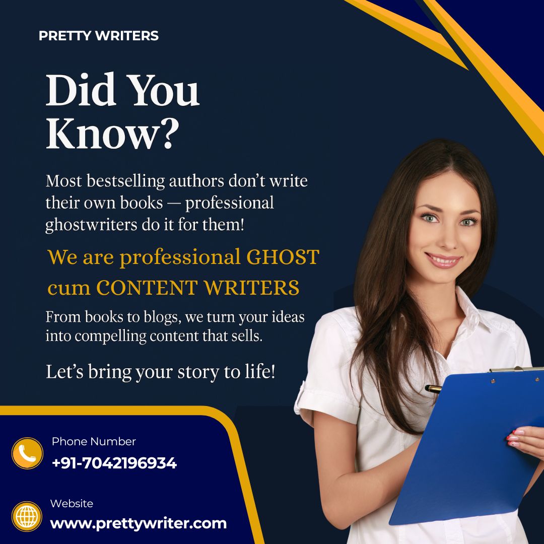 PrettyWriter95's tweet image. Did you know? Many bestselling authors don’t write their own books — we do it for them!
At Pretty Writers, we bring your ideas to life with powerful words. 

Visit: prettywriter.com 

#GhostWritingExperts #ContentWriters #PrettyWriters #AuthorSupport #WriteForYou