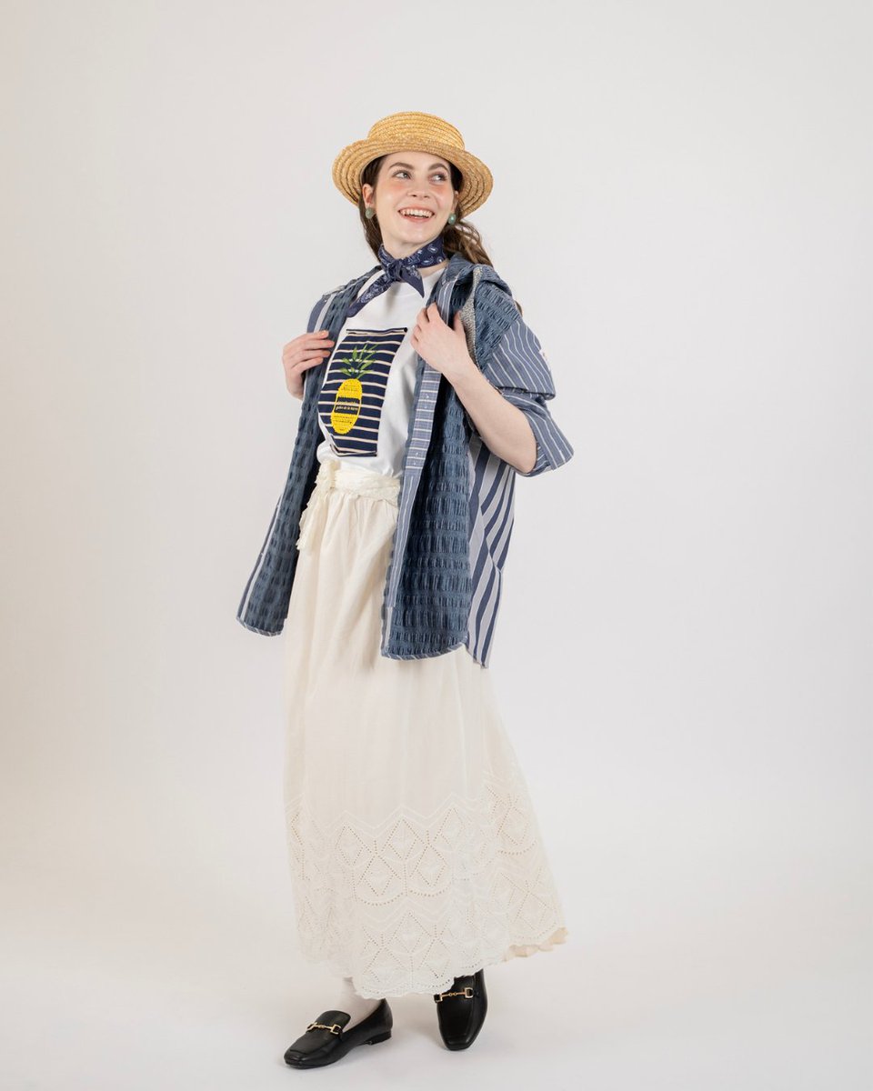 kawatanishirt's tweet photo. NEW✨
一枚でもサマになる、ユニークなパイナップルの刺繍をあしらったTシャツが登場♪
遊び心とクオリティの両方が詰まった
夏のマストアイテムです♪

📷[#パイナティ (#PineappleTshirt)]
color: ホワイト / ネイビー
size: S / M / L / XL

#河谷シャツ #河谷シャツ25SS #Detail https://t.co/B5t3WD9HQq