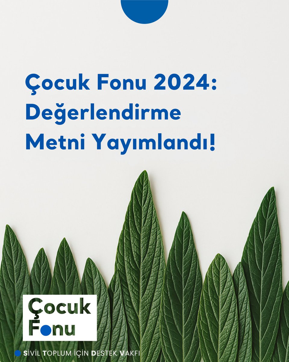 📢 Çocuk Fonu'nun 2024 Dönemine Yapılan Başvurularla İlgili Değerlendirme Metnimiz Yayımlandı! 
 
STK’ların bu dönemde odaklandığı konular, başvuru yapan kuruluşların genel durumu ve ihtiyaçlarına dair bilgi almak için 👉 bit.ly/42jNkKU