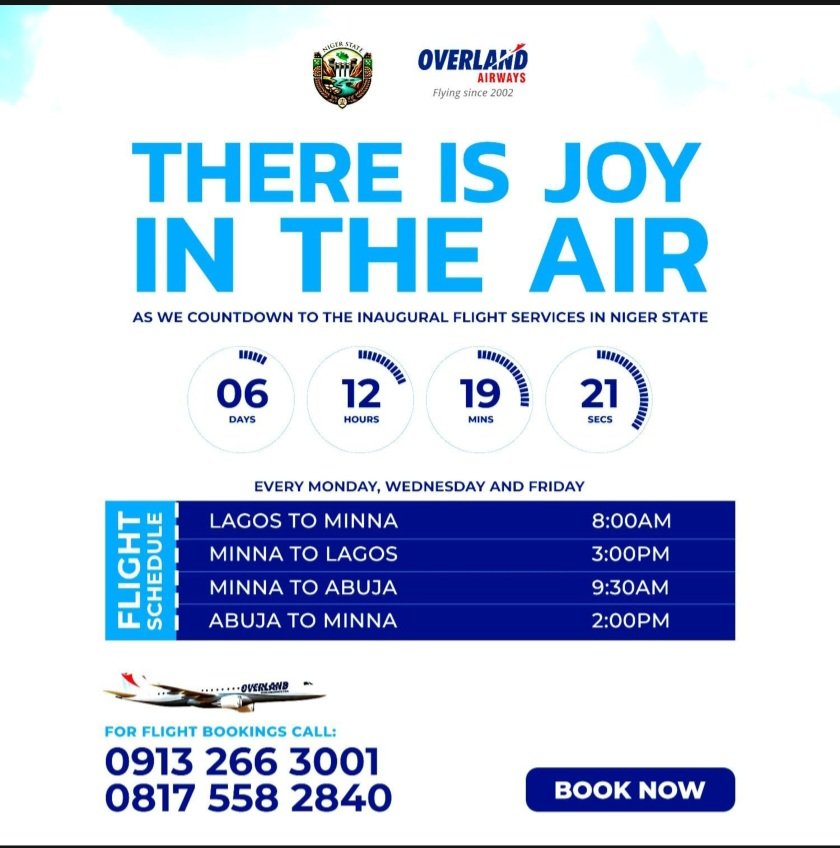 Starting April 23, 2025✈️✈️✈️. Follow New-Niger-Aviation for more updates.