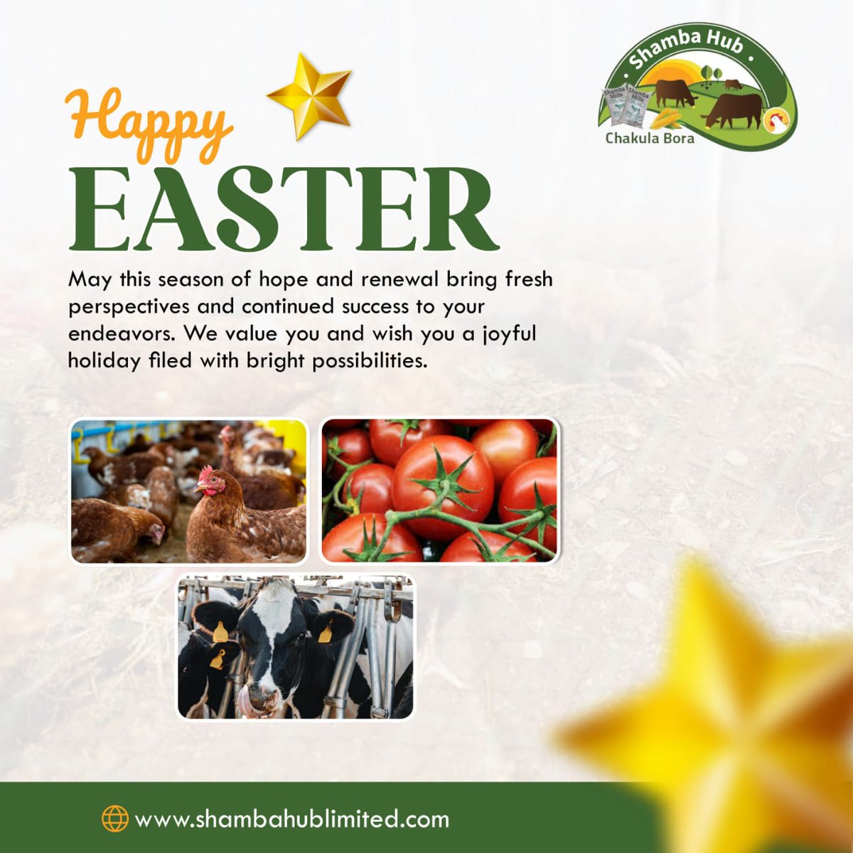 Shambahubltd (@shambahubltd) on Twitter photo Happy Easter from all of us at <a href="/shambahubltd/">Shambahubltd</a> .
May this season of renewal bring growth to your farms and joy to your hearts.
Let’s keep sowing seeds of hope together.
#HappyEaster #Agriculture #empoweringfarmers Happy Easter from all of us at <a href="/shambahubltd/">Shambahubltd</a> .
May this season of renewal bring growth to your farms and joy to your hearts.
Let’s keep sowing seeds of hope together.
#HappyEaster #Agriculture #empoweringfarmers