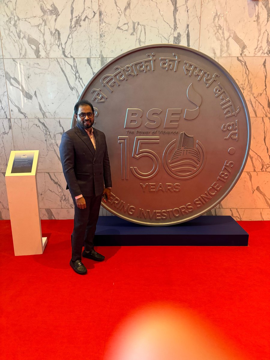 BondadaOnline's tweet photo. 🎉 @BondadaOnline #CMD Shri @bondadaRR Garu Attends the Prestigious #150Year Celebrations of @BSEIndia 🎉
@BondadaOnline is honored to share that our esteemed Chairman & Managing Director, @bondadaRR Garu, participated in the 150th Year Celebrations of the Bombay Stock Exchange (@BSEIndia)—a landmark event commemorating one of the most iconic financial institutions in the world.
Held with grandeur and reverence, this historic occasion reflected on @BSEIndia's incredible journey since its establishment in #1875, celebrating its legacy as Asia’s first and the world’s fastest stock exchange.
Dr. Rao’s presence at this celebration highlights @BondadaOnline’s alignment with India’s economic vision and evolving financial landscape. As a visionary leader and first-generation entrepreneur, Dr. Rao’s journey from humble beginnings to leading a ₹4,500 Cr enterprise stands as a shining example of determination, foresight, and transformative leadership—mirroring the progress and ambition that @BSEIndia represents.
The event brought together luminaries from across the business and policy ecosystem—corporate leaders, regulators, and pioneers—discussing India’s financial evolution and the dynamic future of capital markets.
@BondadaOnline proudly congratulates @BSEIndia on completing a glorious #150years of excellence, trust, and transformation. We remain inspired by its role in fostering enterprise growth and shaping India’s economic story.
📈 Here’s to celebrating legacy, leadership, and a future of possibilities.
#BondadaGroup #DrBondadaRaghavendraRao #BSE150 #BombayStockExchange #Leadership #VisionaryEntrepreneur #NationBuilding #CapitalMarkets #FinancialLegacy #BusinessExcellence #Innovation #IndiaAt150