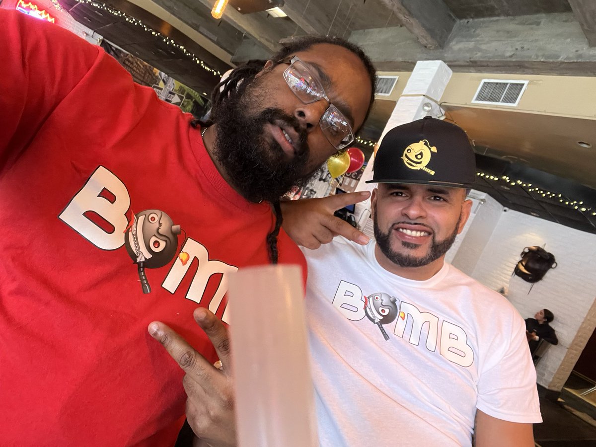 B0MBontop's tweet photo. Best merch in the biz go cop yourself something fresh and don’t forget to throw them pics up rocking it HASHTAG💣💯❤️#Bomb #BoMBontop #BoMBfam #BoMBmerch https://t.co/FngX6lUkAq