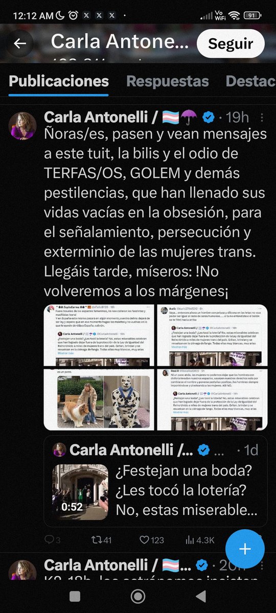 La misoginia de este transfemenino <a href="/CarlaAntonelli/">Carla Antonelli / 🏳️‍⚧️☂️</a> al triunfo de la razón y el sentido común a favor de las mujeres, típica del machismo patriarcal. Claro es que el único requisito para ser "mujer trans" es ser hombre, y eso es lo que eres,un hombre performado,misógino y violento