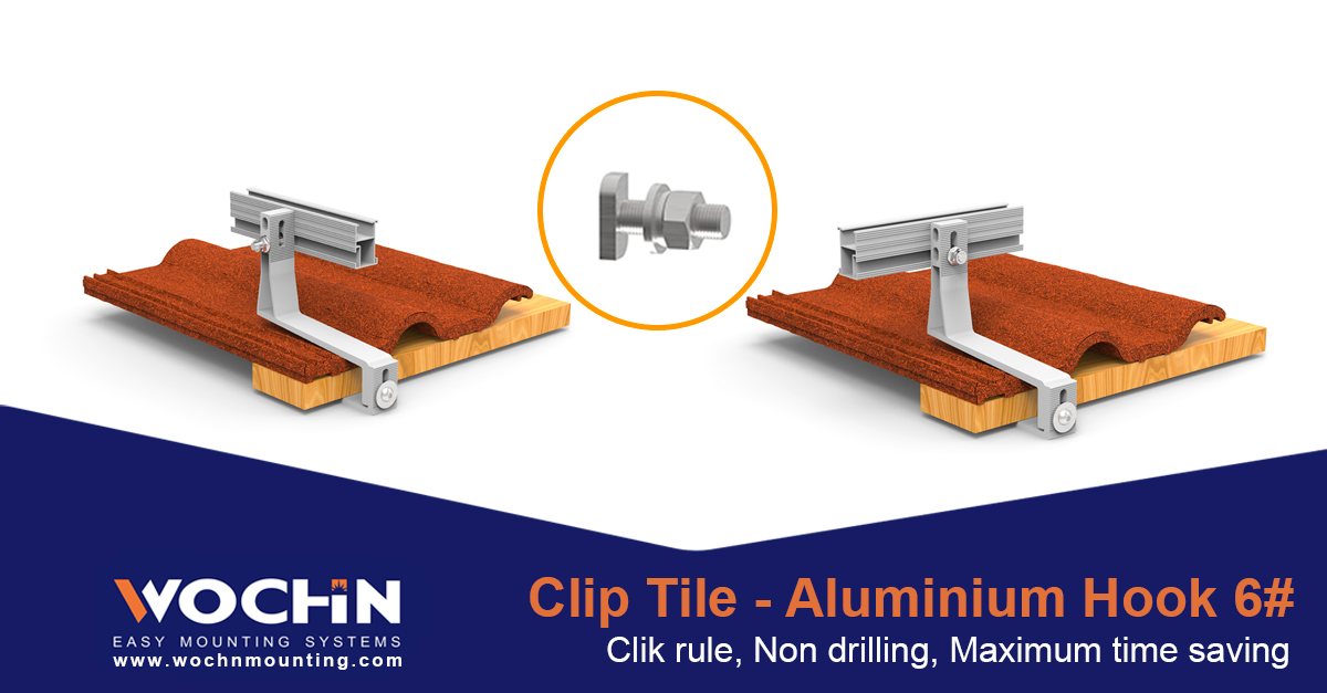 WochnSolarMount's tweet image. #WOCHN make Alu Tile Hook 6# Smarter, Easier and Faster 🌞 

Alu Tile Hook 6# Only need to change the T bolt position, easy to make panels as portrait and landscape. 👍 

Work with WOCHN’s lightweight, Anti-corrosion and strong design— meets easy installation. 

#SolarMount