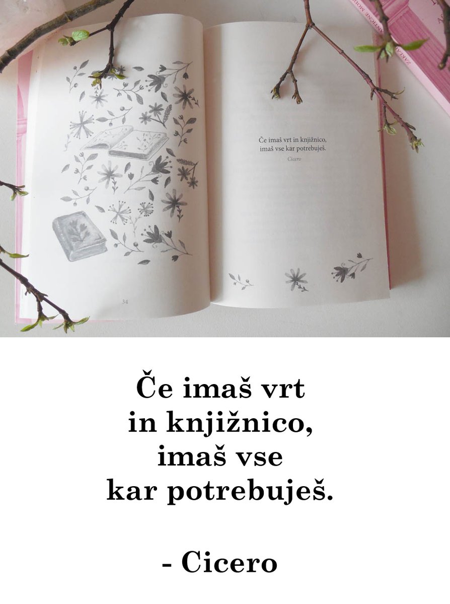 Atelje_Doria's tweet photo. “Če imaš vrt in knjižnico, imaš vse, kar potrebuješ”.
(Cicero) - Misel iz knjige Zakladnica antične modrosti
⬇️
https://t.co/yXrdbmxOXw
#Cicero #zakladnicaantičnemodrosti #modrost #modrostzivljenja #knjižnica #vrt #lepamiselzalepdan #beremo #vsekarpotrebuješ #vsekarpotrebujem https://t.co/GvpjbONfHD