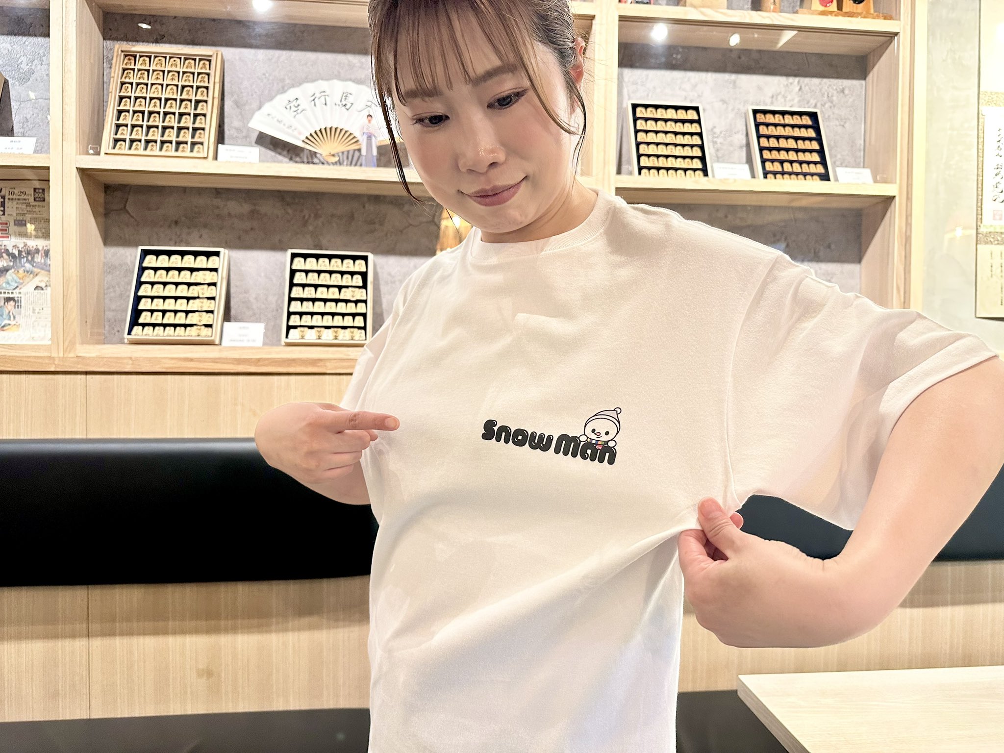 SnowMan　国立　Tシャツ SnowMan スタジアムツアー Snow World 国立 Tシャツ ロゴ 白