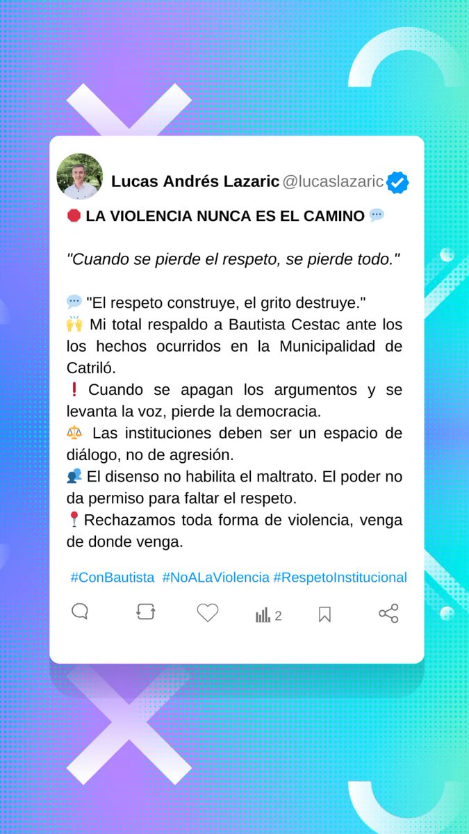 La violencia no es el camino!.