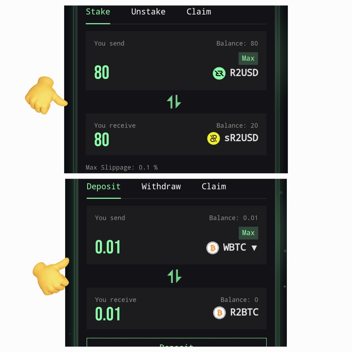 Investor_ruthh's tweet photo. A GUIDE TO R2 TESTNET @r2yield

Cost: 0 Dollar

💥Start here https://t.co/GA9hL9C7nn
Code: 6DCMY

💥Connect Metamask evm wallet

💥Claim sepolia faucet here 0.05 daily https://t.co/xTXtgyI9nR

💥Head over to the Discord here https://t.co/fJCAYZRRcd verify, go to faucet and claim 1000 usdc and 0.01 $WBTC daily using the command /faucet:[input your wallet address]

💥Go to SWAP and swap $USDC to $R2USD Swap so many times

💥Move to EARN and stake $R2USD to $SRUSD also you can stake sepolia Eth to $RETH or stake $WBTC to $RBTC. After staking you  you can only unstake after 14 days

💥You can also Provide Liquidity with $USDC to $R2USDC and $R2USDC to $SR2USDC

💥Lastly perform galxe and intract quest here
https://t.co/ks2EYDm9eY

https://t.co/gUB4H1Q0PR