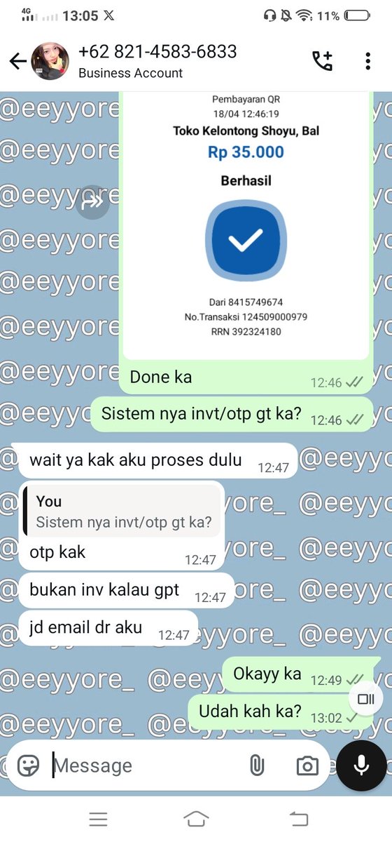 Lagi ngurusin skripsi, niat hati beli gpt prem buat bantuin. Eh ditipu, jgn beli disini ya ges walaupun ada testimoni nipuuu👎🏻 mau ngomong kasar, maki2 jg dah capee gadaa tenagaaa🥲  gua jg sbagai seller app prem jg miris anjr sm oknum gini! @/swapelle wa.me/6282145836833