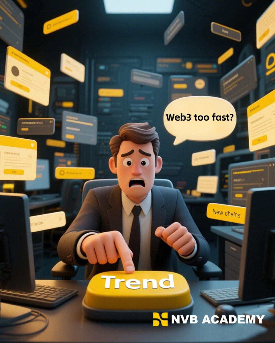 nvbacademy's tweet image. Are Web3 users getting burnt out?
New chains. New trends. New terms — every single week.
The pace is thrilling, but for most people? It’s overwhelming.
If crypto stays this fast, can mass adoption ever keep up?
#DeFi #Web3Thoughts #CryptoFatigue #NVBacademy