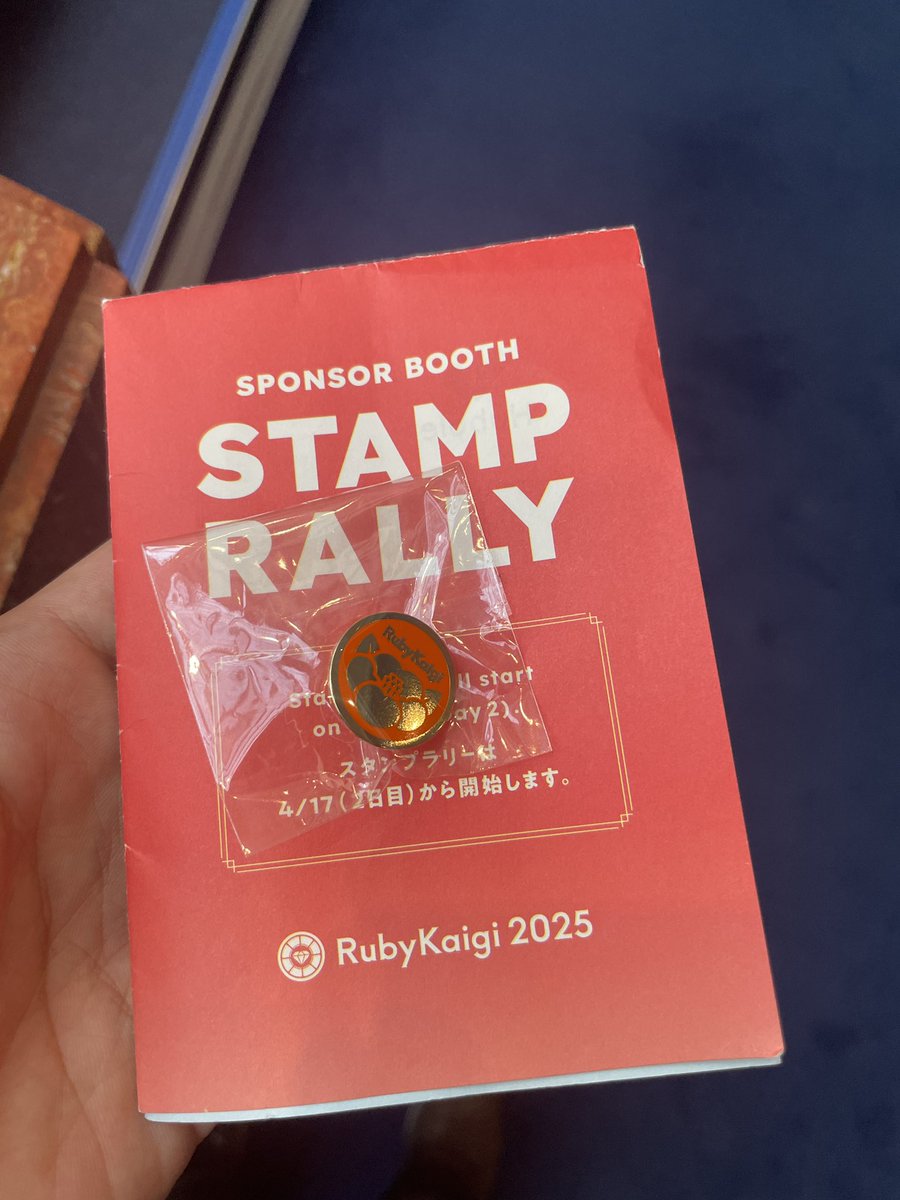 knottey's tweet photo. ピンバッジゲット
#RubyKaigi2025 https://t.co/VHLfTIq3Fx