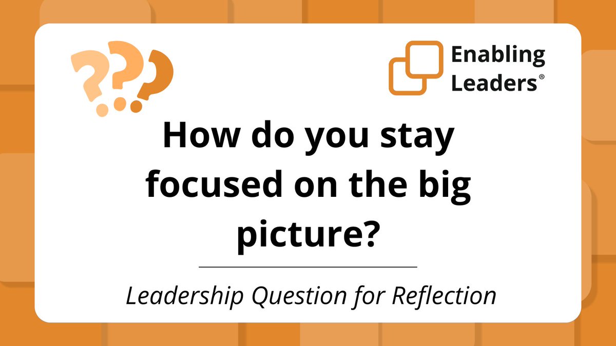 Enabling Leaders (@enab_leaders) on Twitter photo Balancing strategic planning and day-to-day demands is a challenge for every #schoolleader. What’s one strategy that helps you stay focused on the big picture? #EducationLeadership #SchoolImprovement Balancing strategic planning and day-to-day demands is a challenge for every #schoolleader. What’s one strategy that helps you stay focused on the big picture? #EducationLeadership #SchoolImprovement