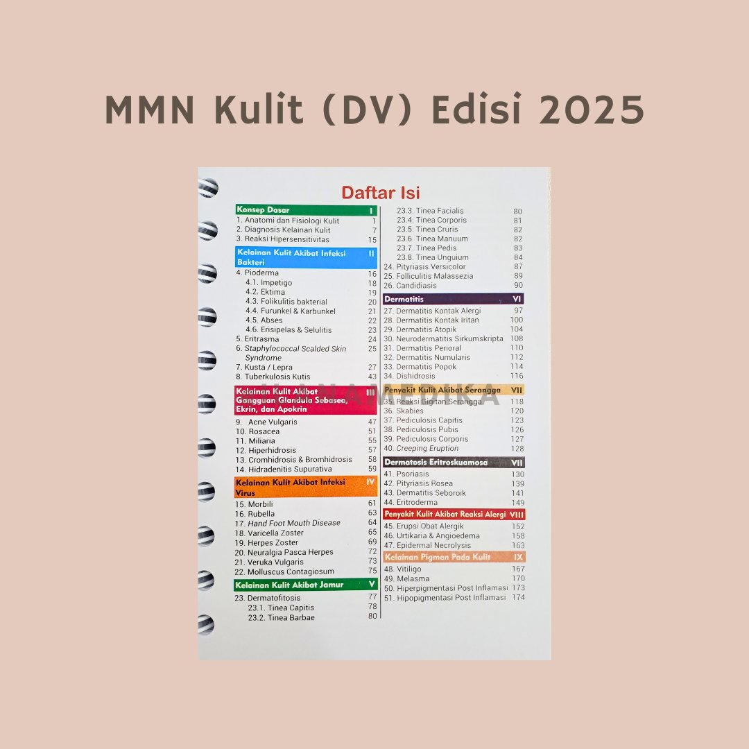 ilanamedika's tweet photo. ✅ Daftar isi dan beberapa contoh isi buku dapat dilihat di foto
✅ 296 halaman
✅ Kertas majalah tebal dan anti air (tidak laminating)
✅ Full colour
✅ Jilid spiral besi
✅ Ukuran A6 https://t.co/aNZWxlC8oZ