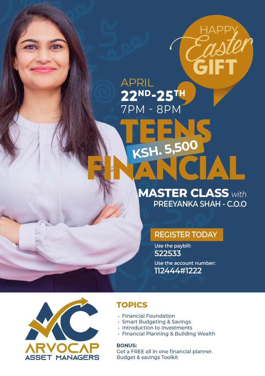 Happy Easter!

As we celebrate faith, family and fresh starts this Easter, let's also equip our teens with something they'll carry forever - Financial Wisdom. 

This April, Arvocap invites you to invest in your teen’s future by enrolling them in the Arvocap Teens Financial