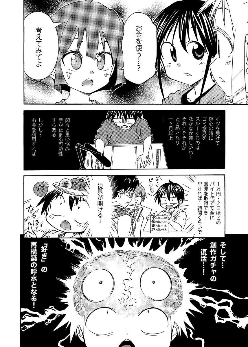 【他人の意見を取得する方法と注意点】(3/4)チャットGPTでも友達でも、ともかく外部からの意見は大事です。それなしでは同じことの繰り返しになってしまいます 
  #漫画の赤本 