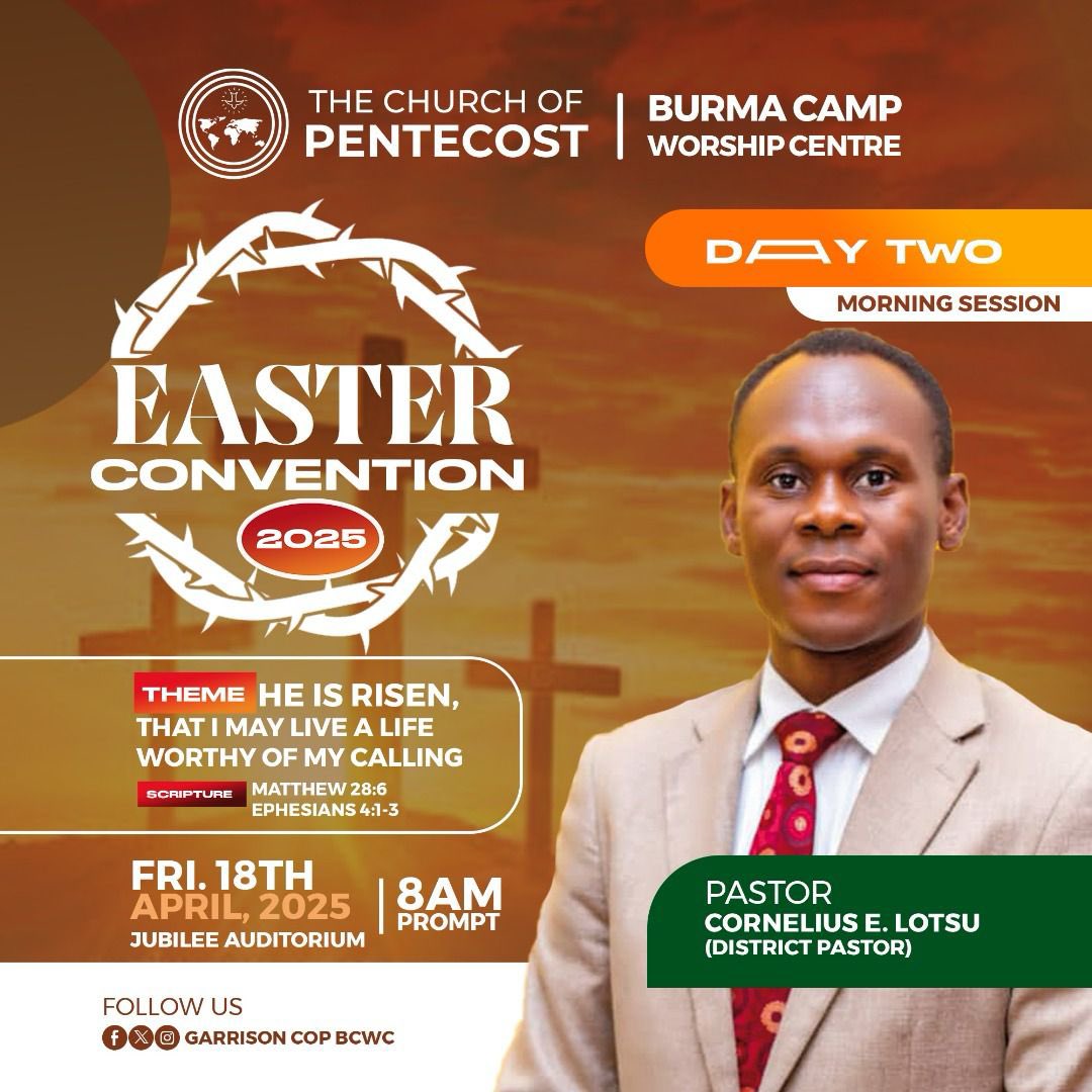 COP_BCWC's tweet photo. EASTER CONVENTION ‘25

Join us this morning as we remember the atoning death of our Lord Jesus Christ…

We encourage all to come with family and loved ones…

God bless us all https://t.co/Bbf6jE1wPG