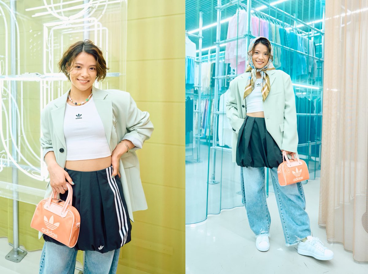 柔道家 阿部詩「adidas×ZOZO」コラボスタイリングで新たな一面✨AIと 