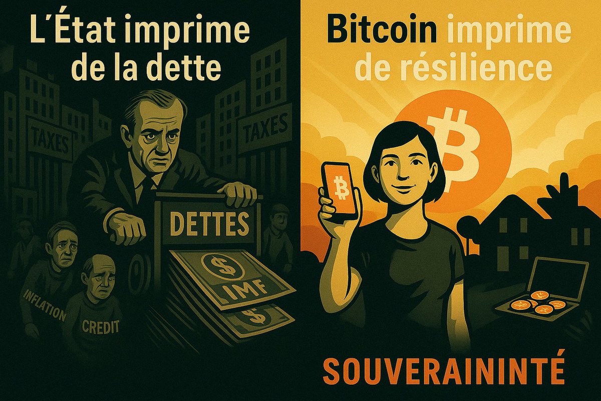 L’État imprime de la #Dette , #Bitcoin imprime de la résilience.

#Inflation