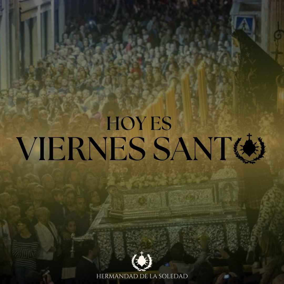 🖤 𝐕𝐈𝐄𝐑𝐍𝐄𝐒 𝐒𝐀𝐍𝐓𝐎 | Y llegó el día. Hoy es #ViernesSanto. Hoy San Juan Evangelista y la Virgen de la Soledad vivirán una nueva noche bajo el cielo de Almería, impregnando sus calles de amor soleano.

#SiglosdeSoledad
#YoSoydelaSoledad