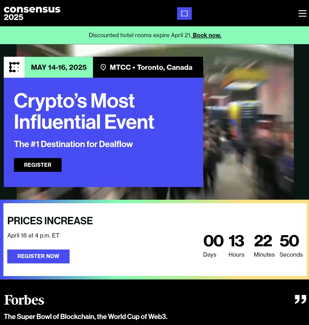 WoodyLightyearx's tweet photo. 🚨 BREAKING: $Pi Network is sponsoring crypto's most influential event—@consensus2025, happening 1 month from now. 

https://t.co/go63dvb4Ay https://t.co/TvdQb7Z4BB