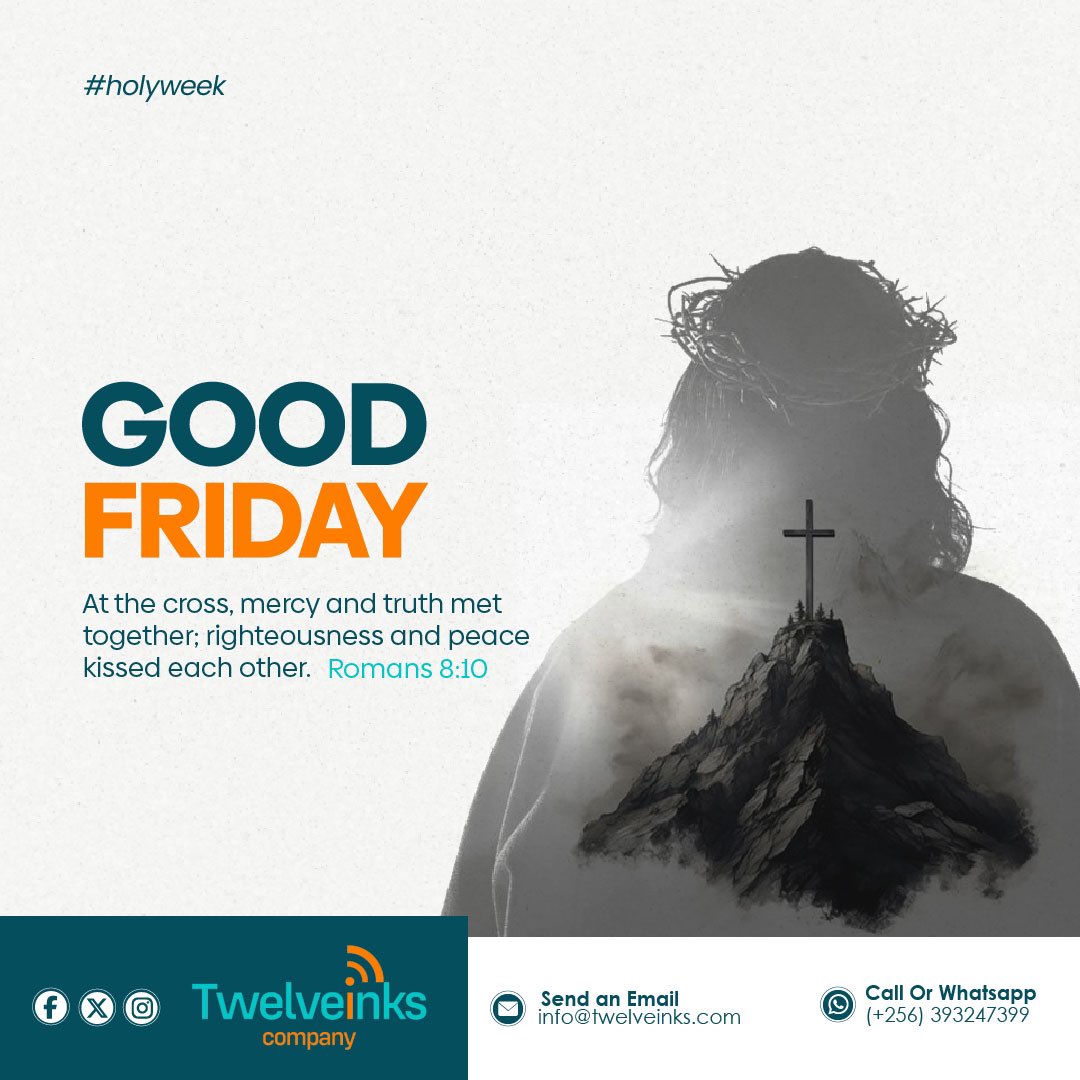 TwelveInks's tweet photo. At the cross, mercy and truth met. Righteousness and peace kissed. ππ½
Reflecting on the sacrifice and love this #GoodFriday.
#HolyWeek #TwelveInks https://t.co/cUCs81w0iy