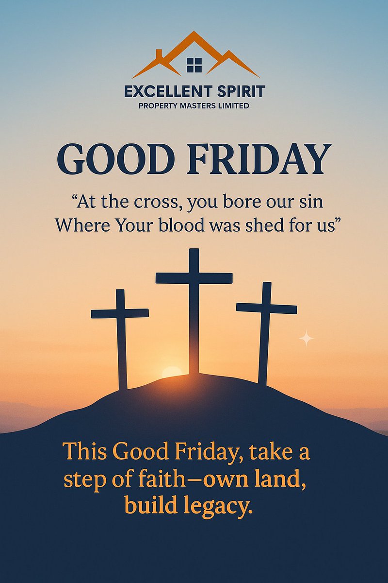 This Good Friday, we remember the ultimate sacrifice—
A symbol of love, hope, and new beginnings.
As we reflect on this holy day, may it inspire steps of faith in all areas of life.
Take a bold step—own land, build legacy.
Contact Us:
+256 760 060 114 | +256 756 636 938