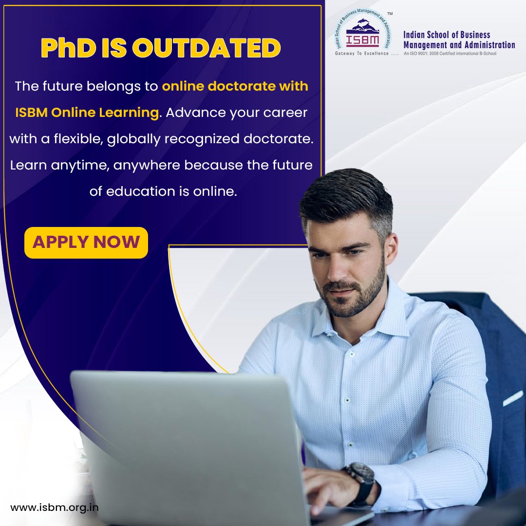 isbma's tweet photo. PhD is Outdated. 🚫 Upgrade Your Skills with ISBM and Stay Ahead of the Curve. 💼📈 

Call: +91-8928111111
Email: info@isbm.org.in
Website: https://t.co/neMMfvzxAf

#ISBM #FutureReady #SkillUpgrade #OutdatedNoMore #LearnWithISBM https://t.co/1aMOChX9D3