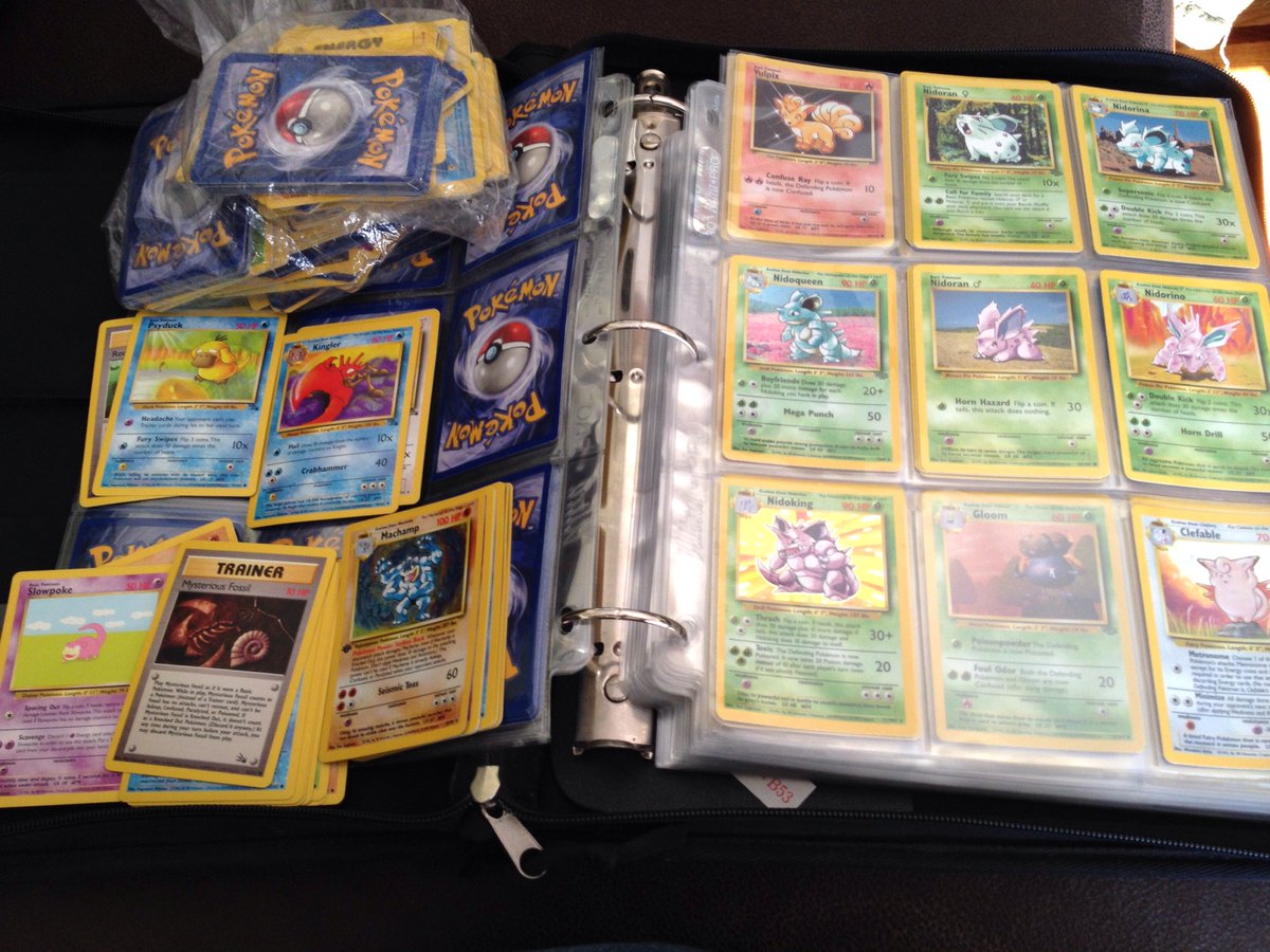 collecting Pokémon cards in a binder