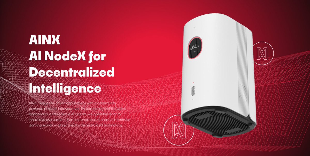 一个去中心化AI算力项目：AINX，他的矿机 NodeX 虽然外观简单，但功能却很强大。

最引人注目的是他的“双挖”功能，不仅能挖 $AINX，还能同时挖 $SOL，高产出，高效率。而且设备小巧，功耗还低，电费没压力。

此外，它还具备 AI
