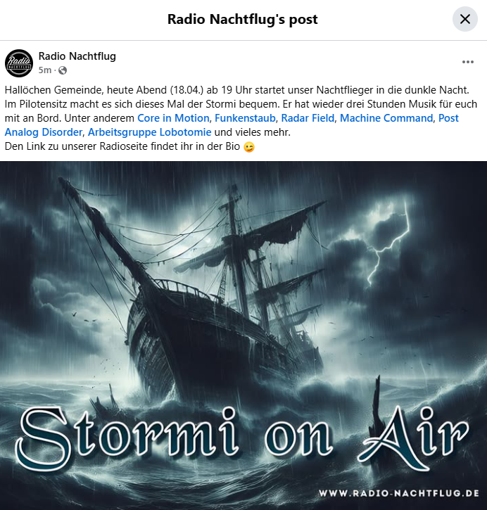 The_RADARFIELD's tweet photo. TONIGHT: RADARFIELD on RADIO NACHTFLUG https://t.co/zoQgeAufBE https://t.co/wRfPdt9GlN