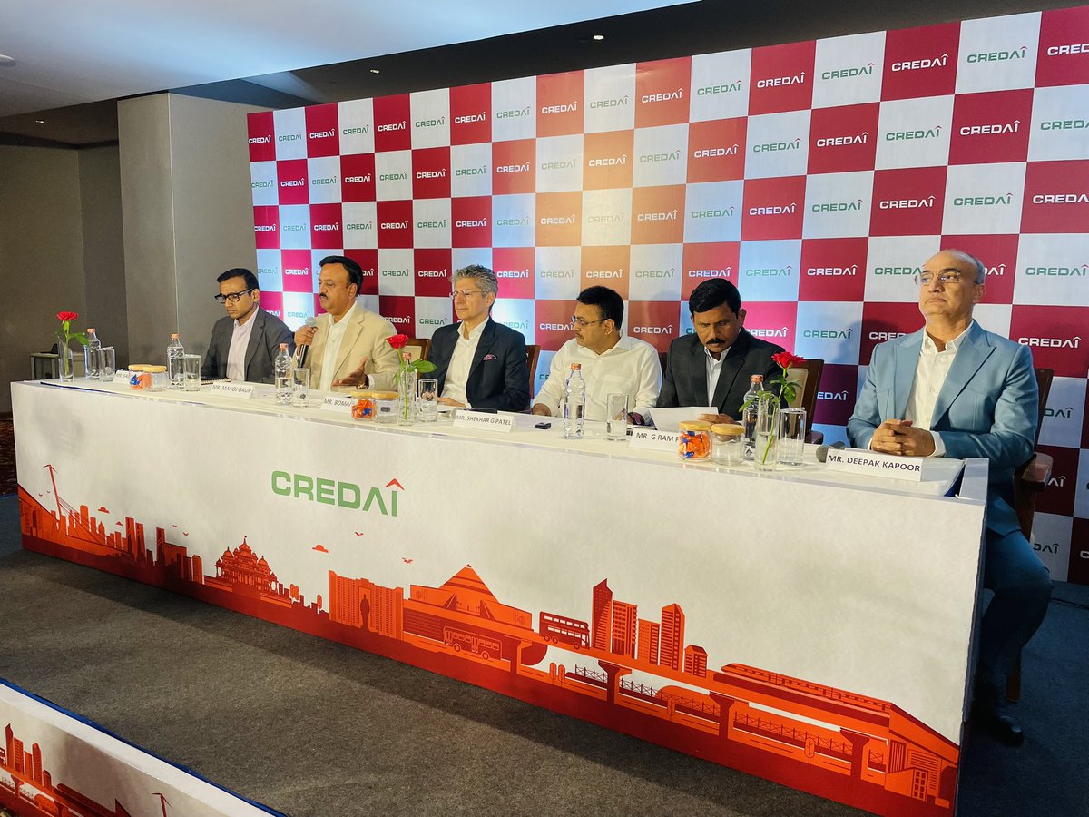 CREDAINational's tweet photo. We are commencing CREDAI’s Change of Guard Ceremony 2025 with a special press conference, featuring the presence of our senior leadership.
#CREDAI #CREDAINational #ChangeofGuard #TheBigShift #2025 #Ceremony #RealEstate https://t.co/up4wQfZM4Q