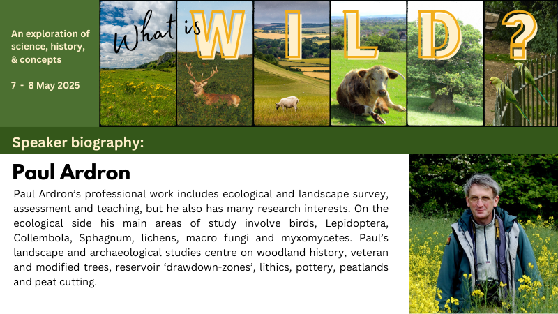 We're honoured to welcome Dr. Paul Ardron to What is Wild? on 7–8 May in Sheffield. 

Don't miss his talk: "Urban Invertebrates – The Case of the Springtails"🐜

📌 Details &amp; booking: ukeconet.org/what-is-wild.h…

#UrbanWildlife #Ecology #Springtails #Rewilding #SheffieldEvents