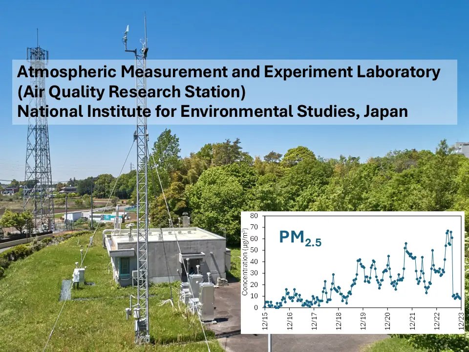 Continuous hourly monitoring data of #AirQuality (#SO2, #NO, #NO2, #O3, #CH4, #NMHC, #SPM and PM2.5) and meteorological elements at Atmospheric Measurement and Experiment Laboratory of NIES in Tsukuba, Japan from 1995 to 2022 is now available.
nies.go.jp/doi/10.17595/2…