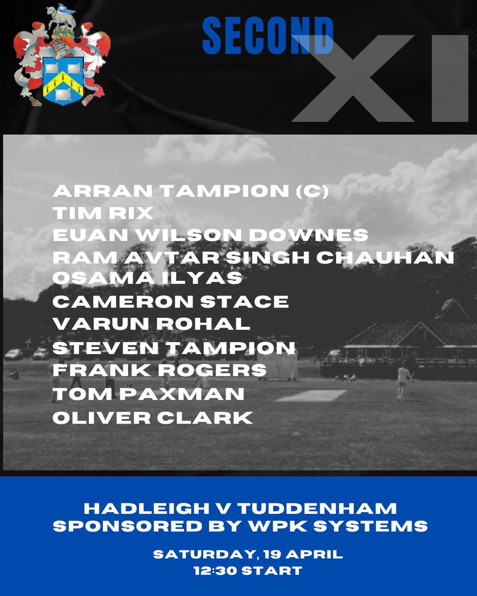 A warm welcome to our new overseas Ainsley, making his debut for the 1st XI against <a href="/WorlingtonCC/">Worlington CC</a> and also to Ram and Osama, who make their first appearances for the 2nd XI, in the opening home fixture against <a href="/TuddenhamCC/">Tuddenham CC</a> 
#cricketisback #wearehadleighcc #welcome #letsgo