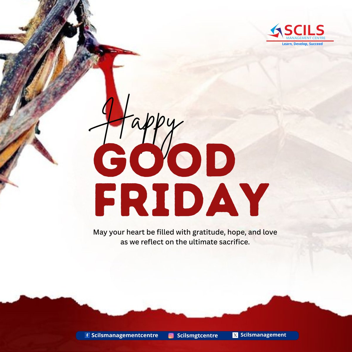 scilsmanagement's tweet photo. Happy Good Friday!
This day is a time for reflection, for considering the depth of his love and compassion.
May we find peace and hope in his teachings, and strive to live with kindness and forgiveness in our hearts.
#GoodFriday #HolyWeekReflections #EasterWeekend https://t.co/MBsvltBh3F