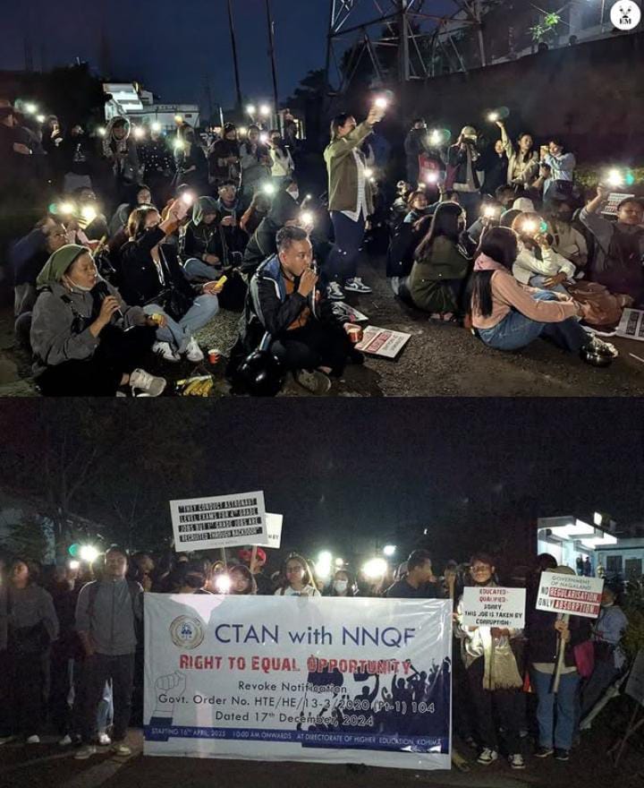 meshenlo's tweet photo. 2nd day of protest 
@INCNagaland @RahulGandhi 
  Dear @AlongImna  your silence speaks volumes https://t.co/LFbaGfvk36