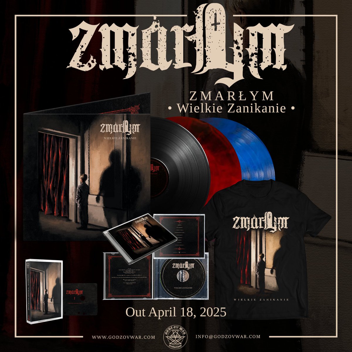 ⚠️ 𝐓𝐎𝐃𝐀𝐘'𝐒 𝐏𝐑𝐄𝐌𝐈𝐄𝐑𝐄 ⚠️ 

🇵🇱 ZMARŁYM ''Wielkie Zanikanie'' new full-length album.

Northazerate review: youtu.be/VREU5QopmTA

Black Metal Promotion streaming: youtu.be/NQFlPMYfzcU 

Digital: godzovwarproductions.bandcamp.com/album/wielkie-…

Orders: tinyurl.com/order-zmarlym

#blackmetal