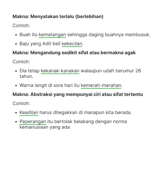 utbknotes's tweet photo. 7/ Makna Imbuhan ke-an https://t.co/Kex5VK4rQY