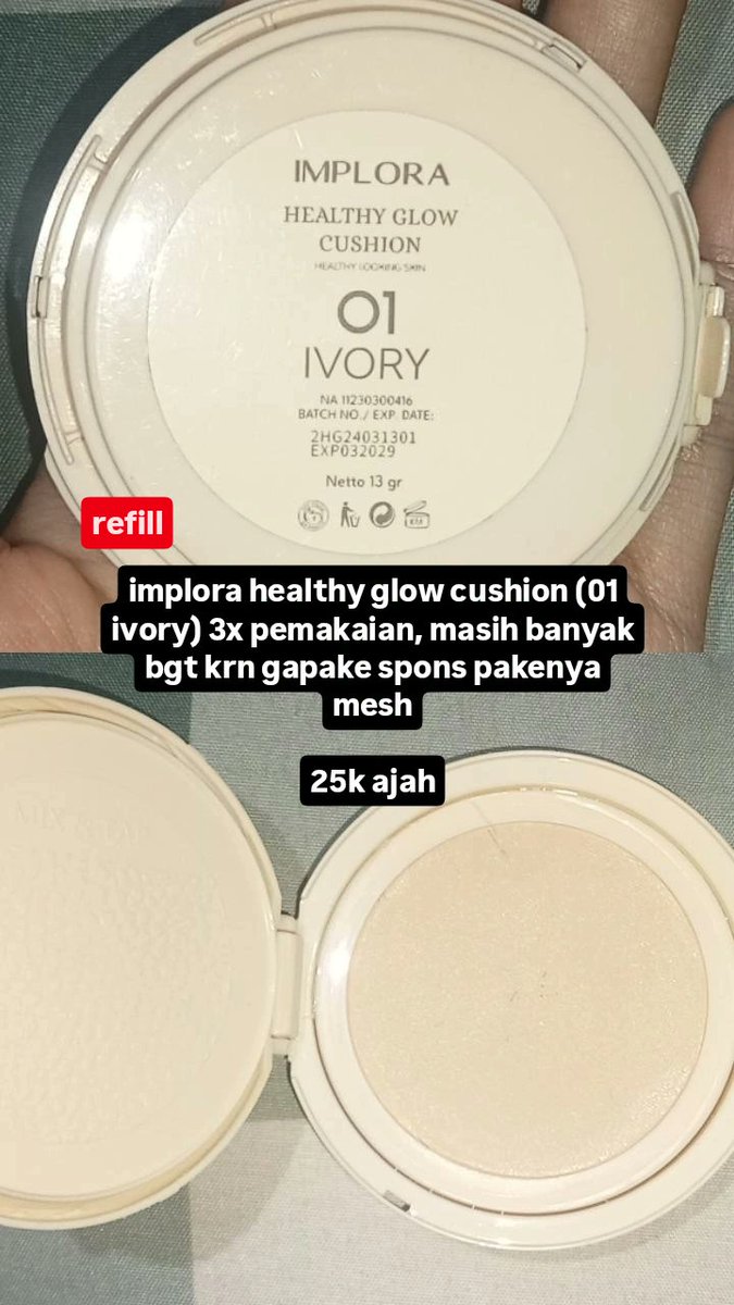 mengchaeng444's tweet photo. @undipmfs refill cushionnya kakk yg instaperfect 80k ajahh sekali pemakaian https://t.co/2UXGCDIuti