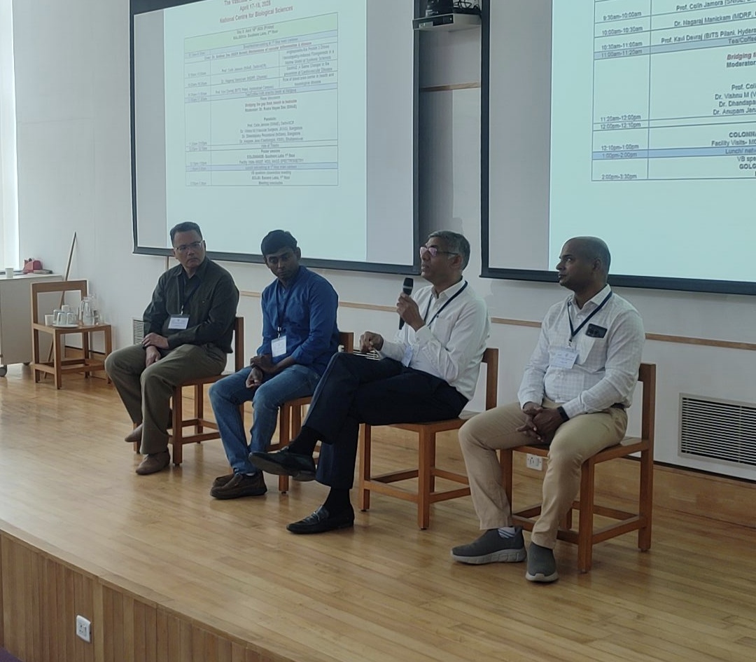 National Centre for Biological Sciences (@ncbs_bangalore) on Twitter photo Concluding with an important discussion on Bridging the gap from bench to bedside, with a diverse group of panellists consisting of surgeons, doctors & scientists.
<a href="/Dhan_inStem/">Dhandapany Perundurai</a>
Prof Colin Jamora <a href="/Jamora_lab/">Skin homeostasis & inflammation lab</a>
Dr Vishnu, JIVAS, Blr
Dr Anupam Jena <a href="/KIMSBBSR/">KIMS Hospital & College</a>
#VBS2025
(16/n) Concluding with an important discussion on Bridging the gap from bench to bedside, with a diverse group of panellists consisting of surgeons, doctors & scientists.
<a href="/Dhan_inStem/">Dhandapany Perundurai</a>
Prof Colin Jamora <a href="/Jamora_lab/">Skin homeostasis & inflammation lab</a>
Dr Vishnu, JIVAS, Blr
Dr Anupam Jena <a href="/KIMSBBSR/">KIMS Hospital & College</a>
#VBS2025
(16/n)