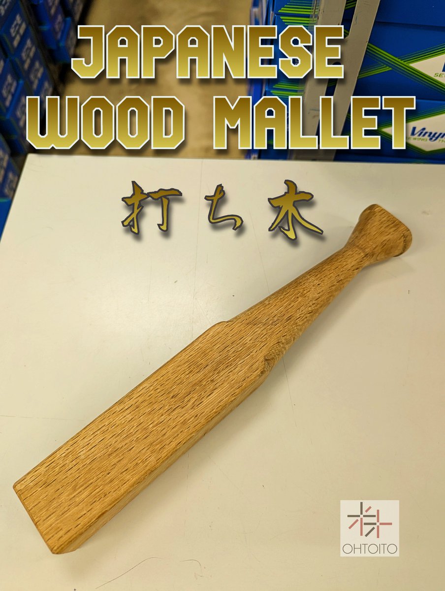 Vinymo_ohto_JP's tweet photo. Japanese Wood Mallet(打ち木):
Made from sturdy Japanese oak, the same wood used for wooden swords and Japanese clappers. Its square shape allows use of all four sides with a handy handle for control, letting you work confidently without damaging your tools. #Mallet #CraftingTool https://t.co/IT2GXcQRuI
