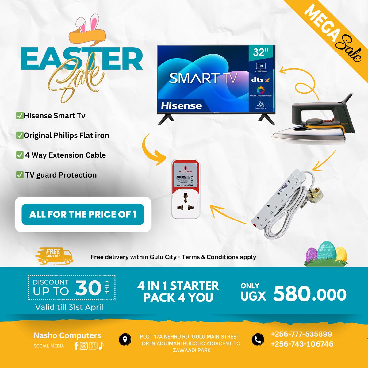 ComputersNasho's tweet photo. 🔥 EASTER BLENDER PROMO! 🔥

Upgrade your kitchen this Easter

✅ 1.5L Unbreakable Jars
✅ Blend, Grind &amp; Mince
✅ Overheat Protection
✅ Free Delivery in Gulu City

📍 Visit us: Plot 17A Nehru Rd, Gulu OR Adjumani 📞 +256-777-535899 +256-743-106746. Don’t miss out blend smarter https://t.co/UUuqYGVGdK