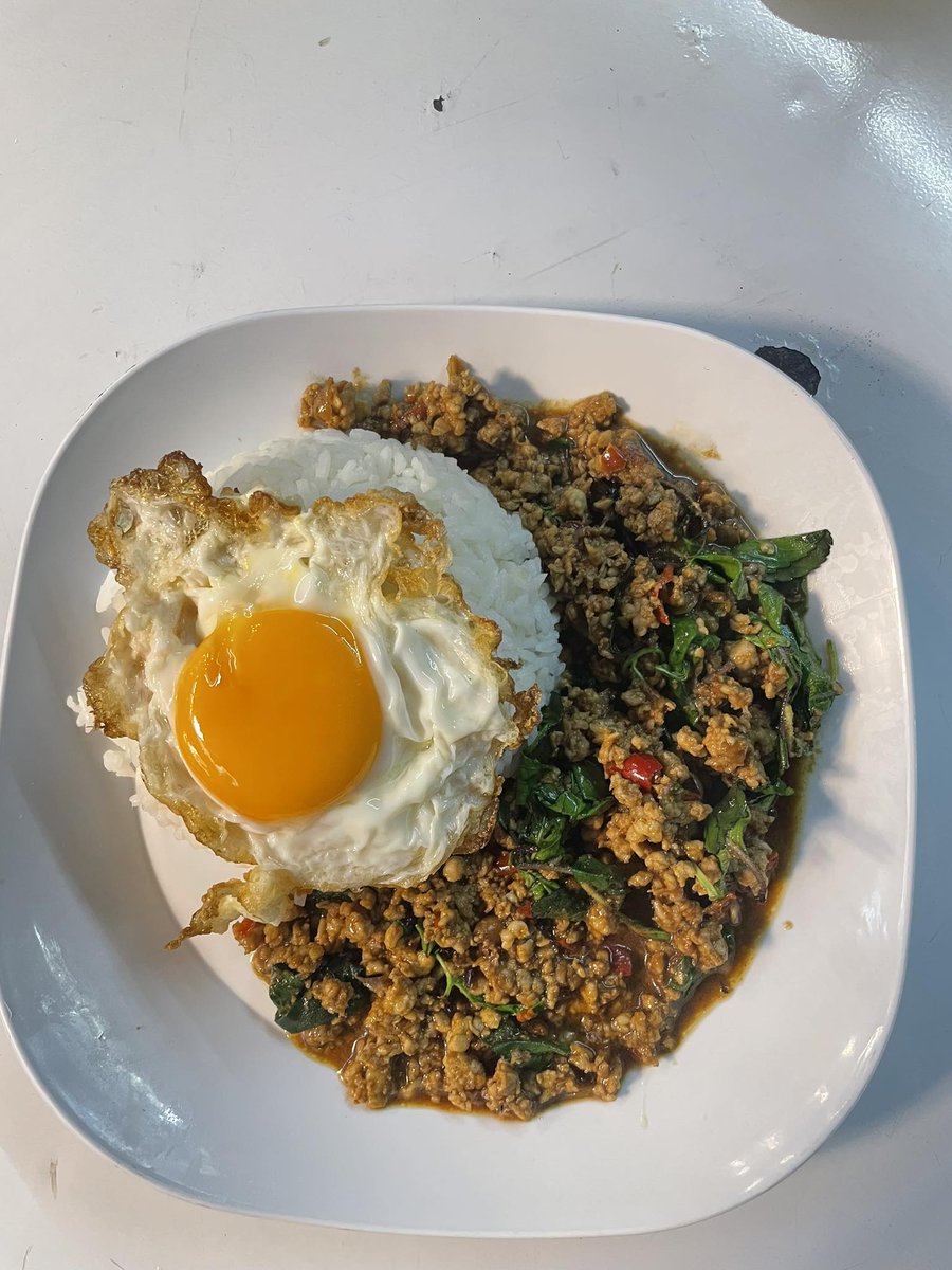 The real Ka Phrao. #kaphraoking #bangkok #sathorn #thaifood #foodie