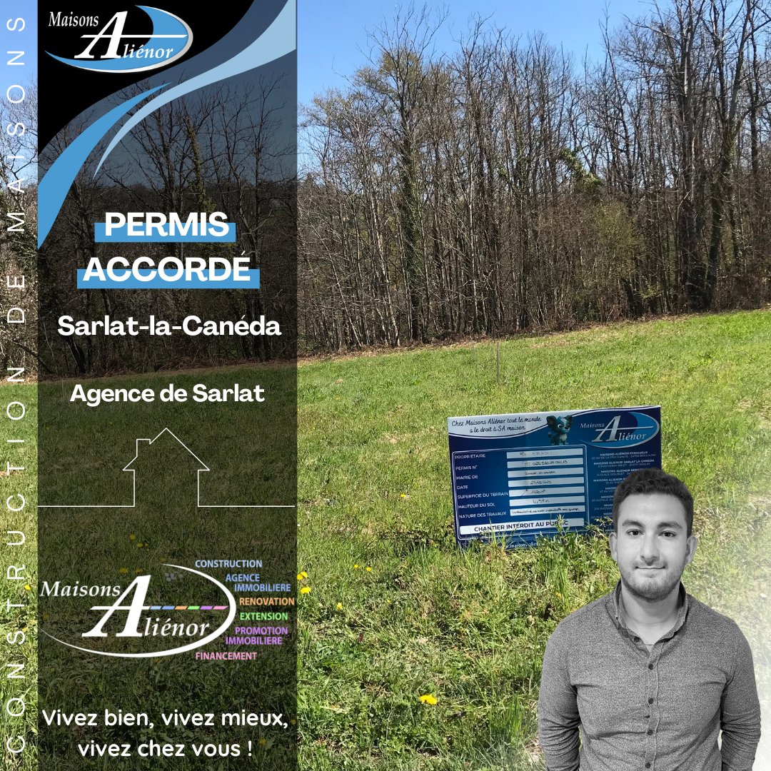 AlienorMaisons's tweet photo. 🏡 Permis de construire validé à #Sarlat (24) !
Bravo à Clément pour l’accompagnement 👏
Une nouvelle #MaisonIndividuelle signée #MaisonsAlienor bientôt en Dordogne ! 💙
📞 05 33 09 12 33
🌐 https://t.co/UqUCJtNAz2
#PermisConstruire #Dordogne #Périgord #Construction #ProjetDeVie https://t.co/hX0OGqtRcC