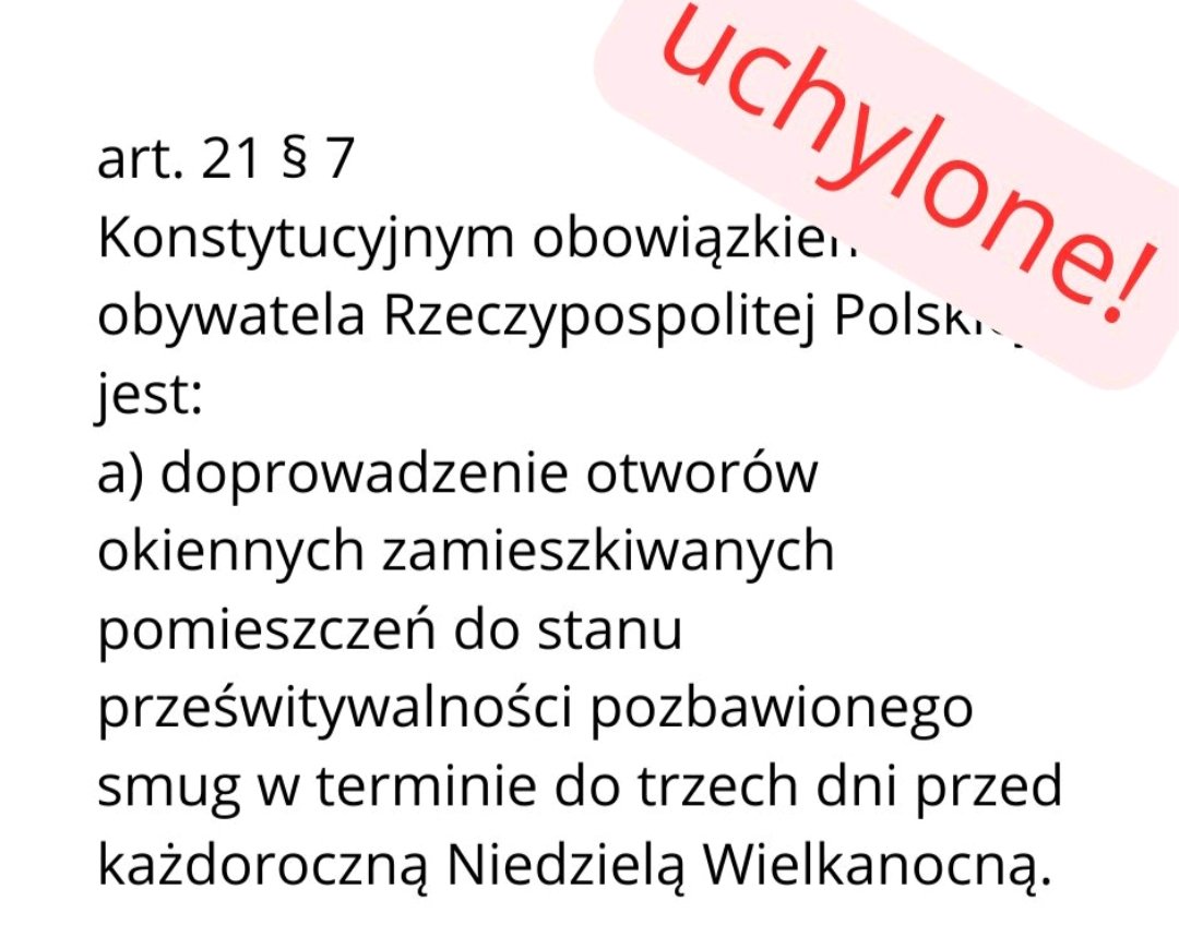 Z OSTATNIEJ CHWILI: uchylono prawny obowiązek umycia okien na Wielkanoc! Jeśli jeszcze nie umyliście - nie trzeba!
