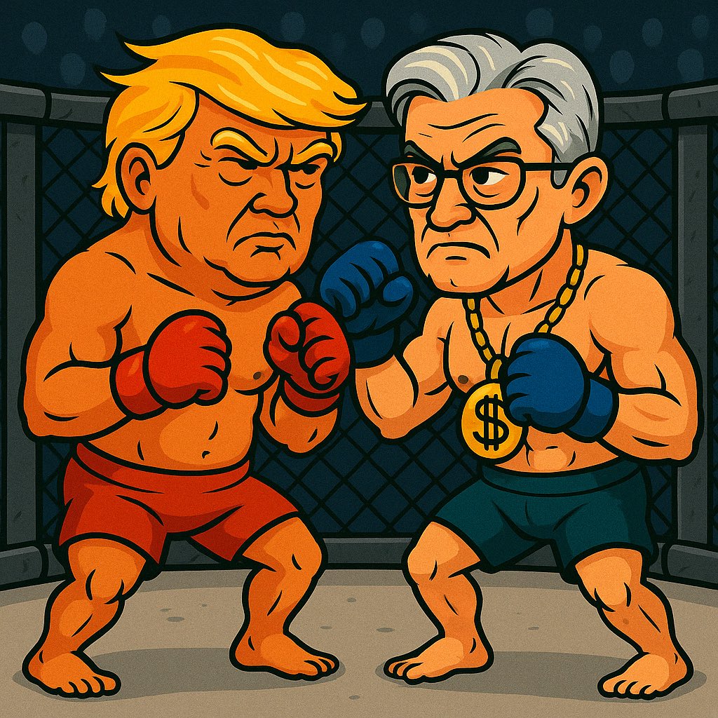 prodigalsonbtc's tweet photo. This will now be the narrative until May at least…
#Trump vs #Powell
#Dontfightthefed #Inflation2025 #recession #ratecuts #fedpivot #fedput https://t.co/OlXp7MNiPs